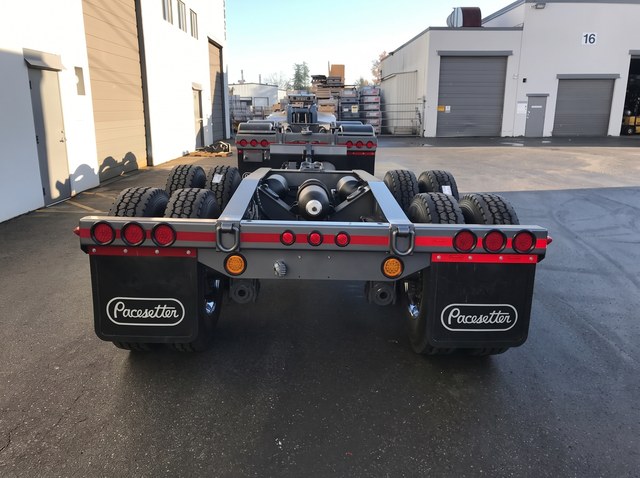 Rear view of the nitrogen booster lights, frame and mudflaps.
