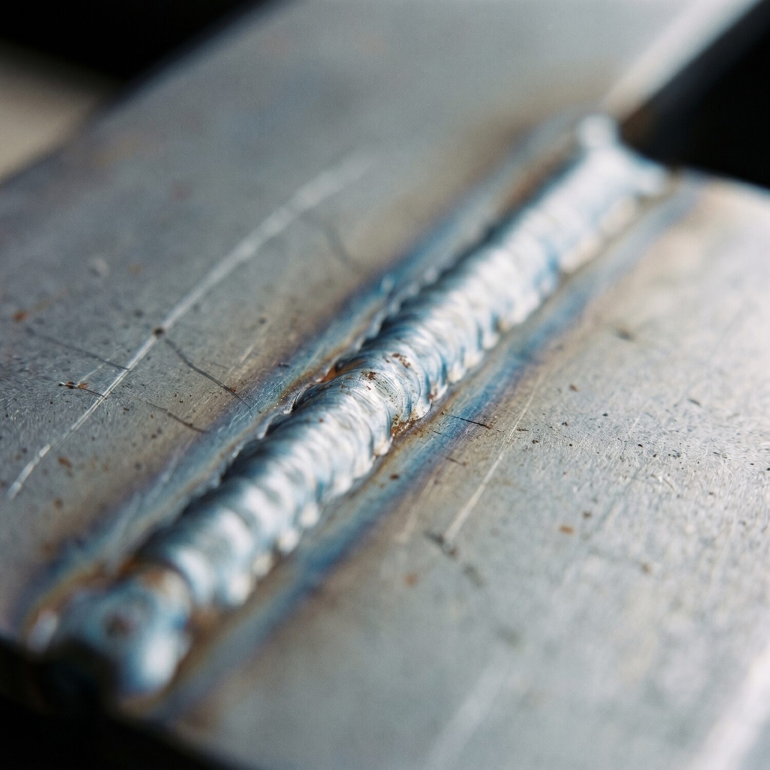 A finished, inspected weld on a Pacesetter frame